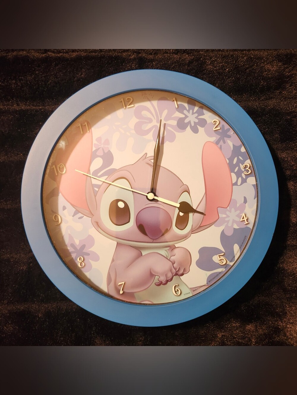 Disney Lilo & Stitch Cute Stitch 9" Wall Clock Analog Display Used
